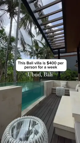 A post by @standbywithadrie on TikTok caption: This villa sleeps 4 people and cost $400 per person for a week private pool included 😍🌴 🌊 Comment Bali below ⬇️  I hate to say this but my Bali Villas Guide being only $9 today is so crazy especially if Bali is on your bucket list you need this guide:✈️ ✨ Discover the most stunning villas for every budget with direct links  ✨ Insider tips to plan your dream Bali escape ✨ Normally $30, now a steal at just $8 Get notified for our next group trip to with the 🔗 in our b!o!   #baliindonesia #bali #balitravel  #balivilla #travelagent  #blacktravelfeed #travelnoire #bucketlisttravel #traveldeals #luxuryvilla  #grouptrip #2025travel #bucketlisttravel #ebook #digitalproducts #baliguide #balitips #travelinfluencer #blacktravelfeed #travelblogger #villaguide #balivilla #ubud #luxurytravel #luxuryvilla #traveldeals 📷 @bestay_balisuperhost