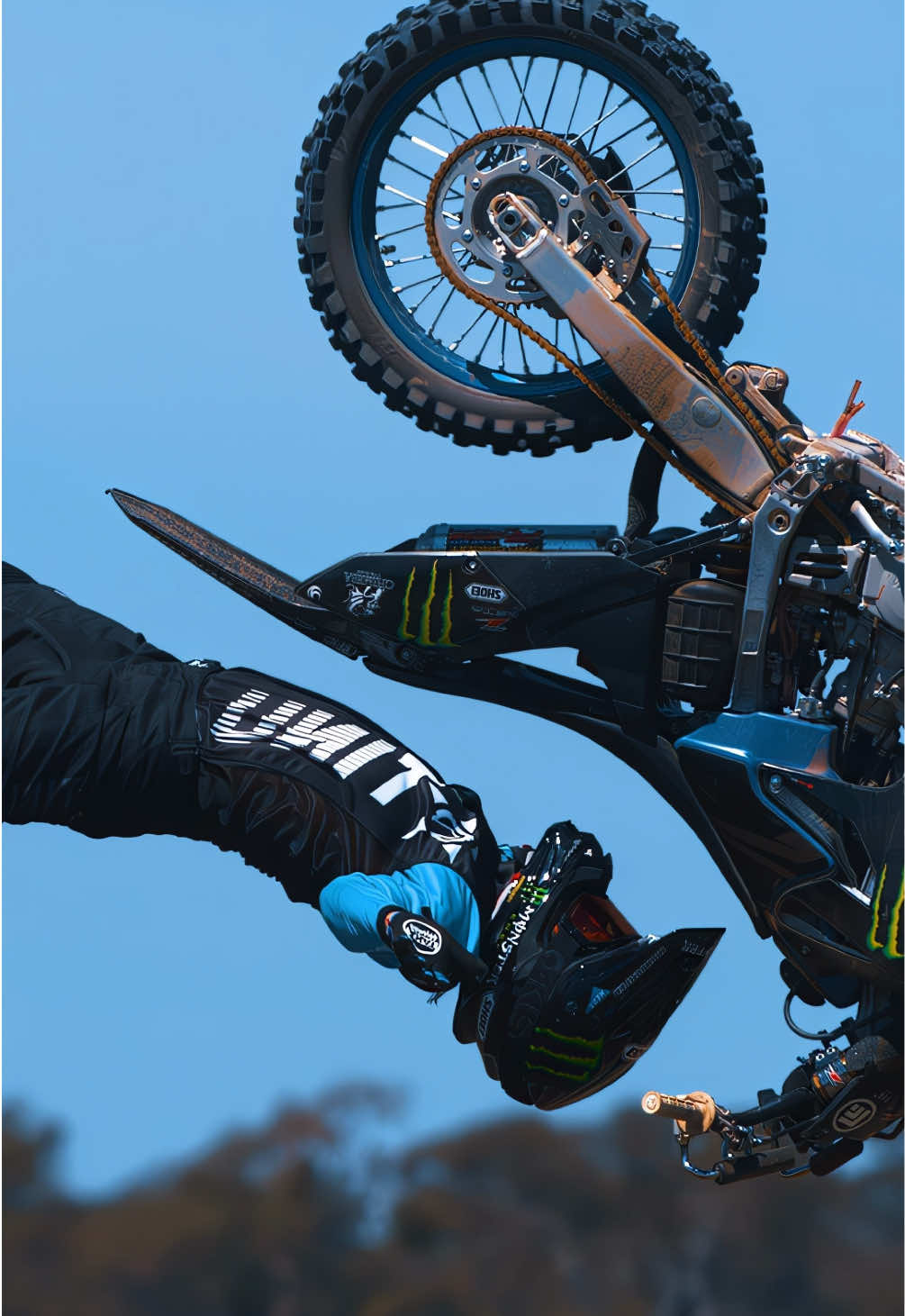 A post by @monsterenergy on TikTok caption: Still don’t know how the rock solid backflip is possible 🤯 @takafmx  #MonsterEnergy #FMX #Moto #Motocross 
