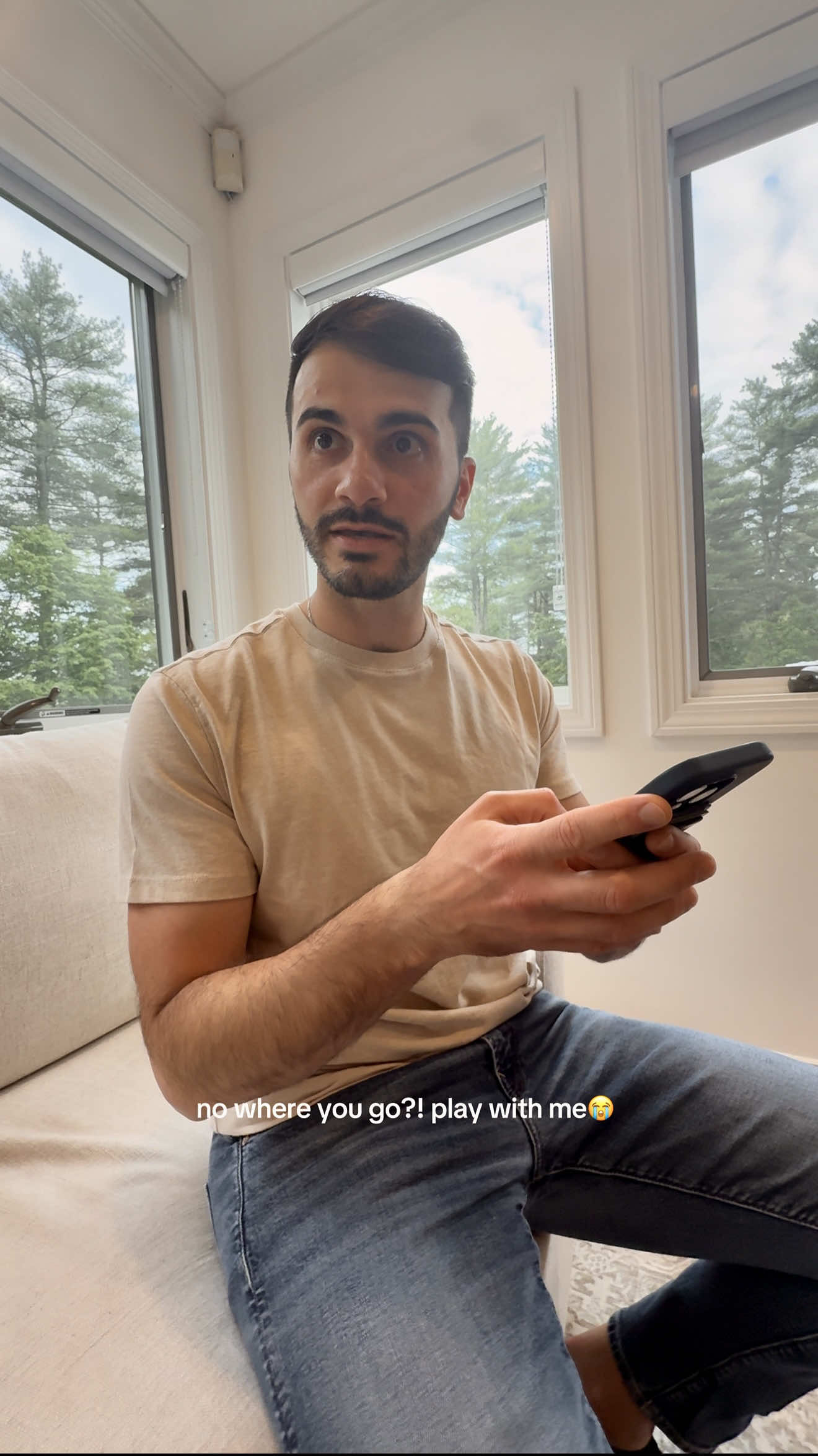 A post by @carloandsarah on TikTok caption: I mean I obviously stayed with him and played @monopolygo 🙂‍↔️ #ad #monopolygo 