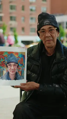 A post by @devonrodriguezart on TikTok caption: I had a great talk with Futura 2000! 
