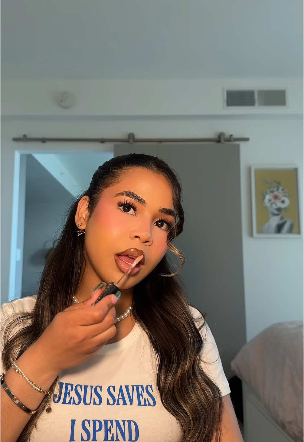 A post by @citygurlzup on TikTok caption: 🎀🥰🎀 @Fashion Nova 🔍Layla plaid bubble micro mini skort + Jesus saves I spend tee