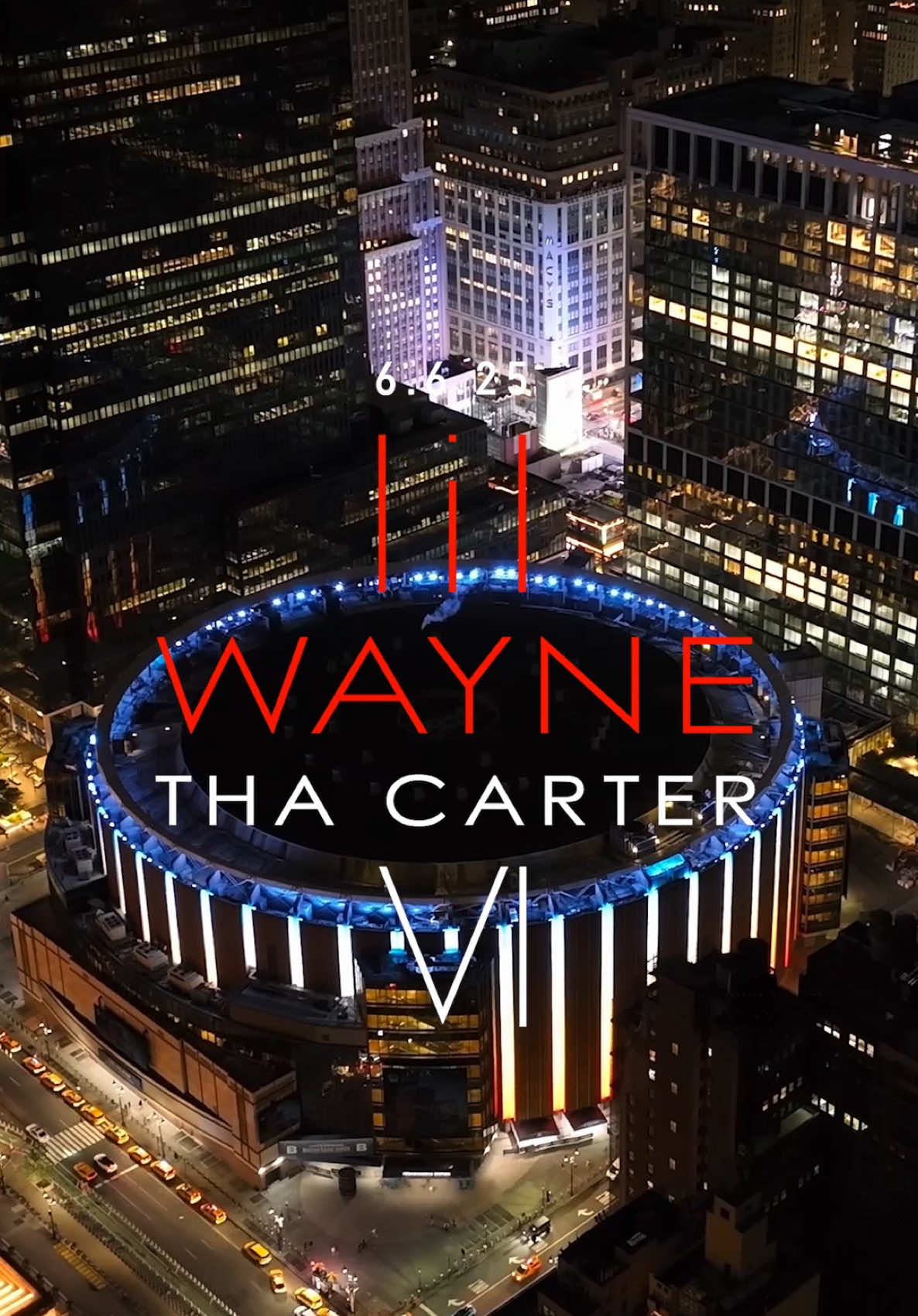 A post by @lilwayne on TikTok caption: Sold out MSG 💪🏾 welcome to Tha Carter!