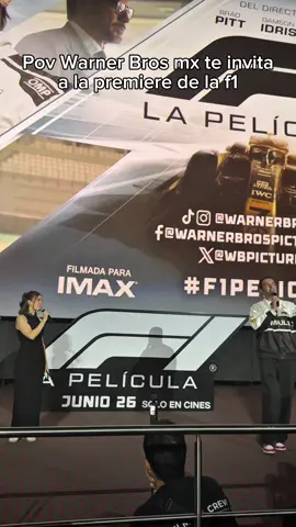 A post by @jimena.jimenezr on TikTok caption: 😭😭😭 wow no olviden ir a verla cuando salga esta 1000/10🤩🤩 y ver a todo el elenco fue increíble LO DI TODOOO DAMSON ME ESCUCHO JAJA! GRACIAS @WarnerBrosMX 🤍🤍  #f1pelicula #invitadowb 