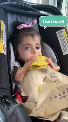A post by @ourlittlemms on TikTok caption: My little foodie girls enjoying Taco Tuesday!! 🌮 #foodie #foodtiktok #tacos #crunchy #fyp #foryoupage #yummy #asmr #mukbang #tacobell #mexican #twins #cute #tacotuesday #eating #cute #cutebaby #family #adorable #kidsoftiktok @tacobell  