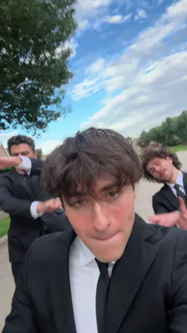 A post by @in_the_nic_of_time on TikTok caption: Our neighbors are sick of us 😭 #dad #brother #trend #notviral 