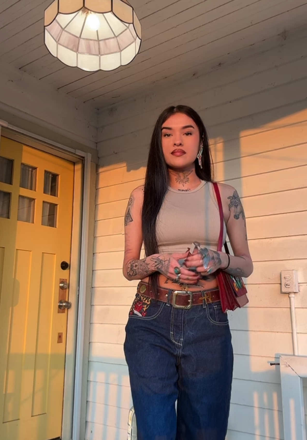 A post by @tiamiscihk on TikTok caption: This song makes me feel so pretty ahhhh ❤️ #indigenous #native #nativetiktok #indigenoustiktok #ootd #fenty #nativeamerican 
