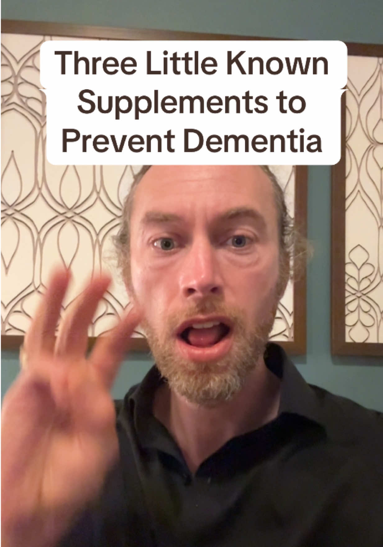 A post by @robertwblove on TikTok caption: Three Little Known Supplements to Prevent Dementia. #alzheimers #dementia #supplements #benfotiamine #lionsmane #huperzinea #robertlove #robertwblove