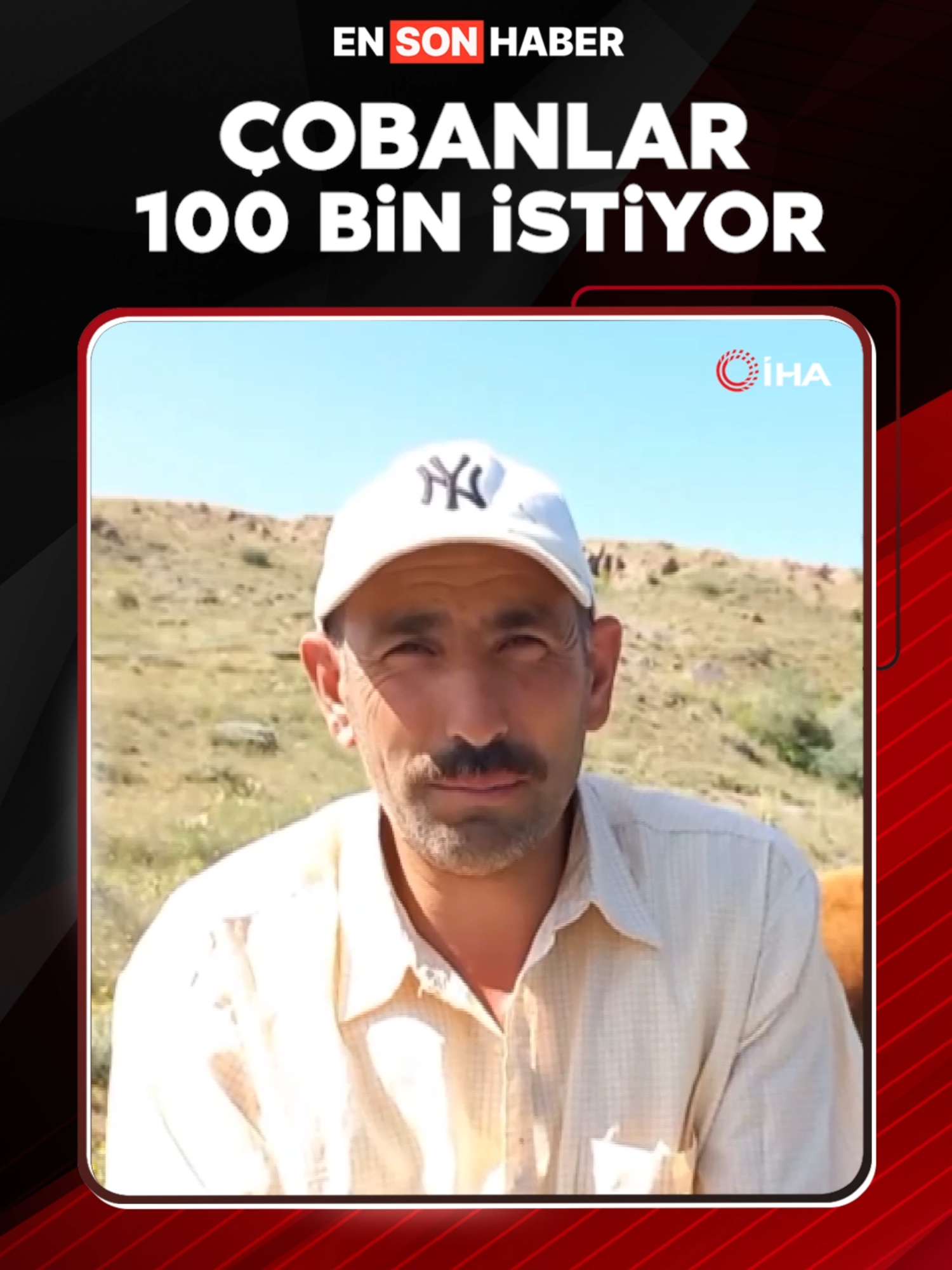A post by @ensonhaber on TikTok caption: Yozgatlı besici çobanların isteklerini sıraladı! * 80-100 bin lira maaş * Konaklayacak ev * Üç ögün yemek * Sınırsız internet #çoban #maaş #para #hayvan