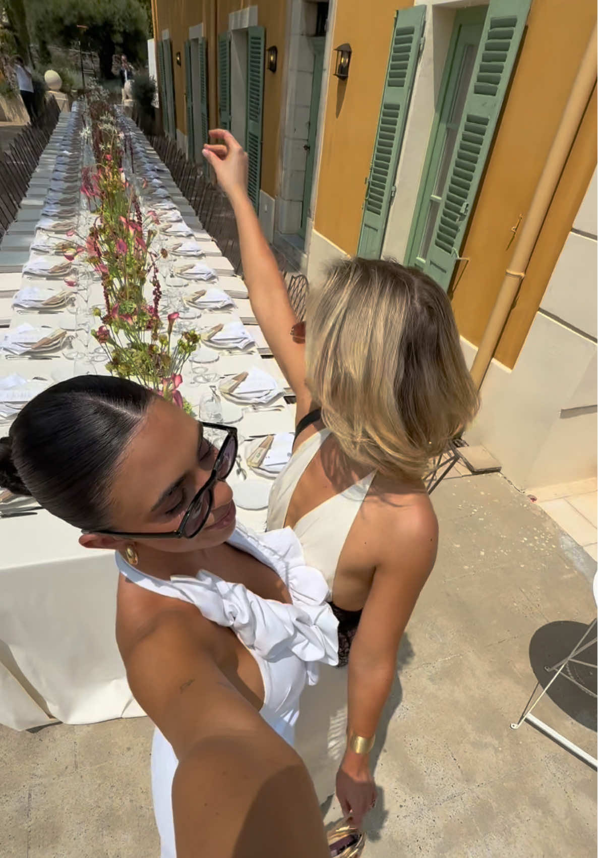 A post by @meshki on TikTok caption: Travel with us to St Tropez 🌴  #MESHKI #sttropez #france #eurosummer #Vlog #transitionvlog #airport #airportoutfit 