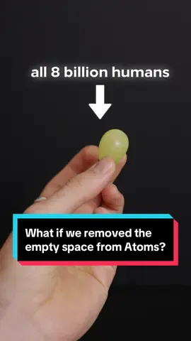 A post by @astrokobi on TikTok caption: Atoms are 99.999% Empty Space, so what if we squeeze all that empty space out? #science #physics #astonomy #stem #astrokobi