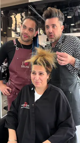 A post by @gabrielsamrags on TikTok caption: @Alexander Matias Corrección de color nivel: ensueño 💫 Usé el decolorante libre de Truss con la tecnología 8X para proteger el cabello al máximo mientras aclaraba. ⚡️ Sin romper la fibra. Sin comprometer el brillo. Pasó de desastre… a un rubio soñado. Esto no es suerte, es técnica. ¿Lista para tu transformación? @gabrielsamrahairsalonmiami  #C#CorrecciónDeColorgabrielsamra #T#TrussProfesionalR#RubioSoñadoC#ColorimetríaA#AntesYDespuésHairTransformation