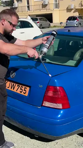 A post by @5.minute.recycle on TikTok caption: He created a unique wing for his car 🚙