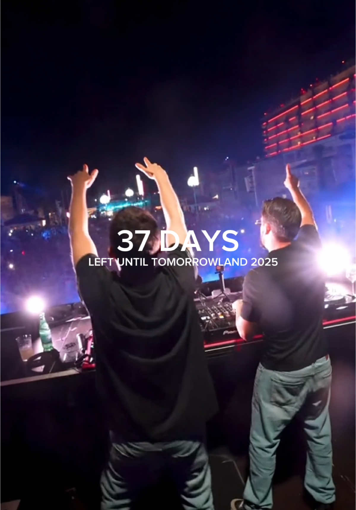 A post by @tomorrowland on TikTok caption: 37 days left until Tomorrowland 2025. #ElectronicMusic #tomorrowland #festival  