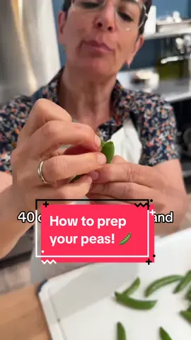 A post by @thechefsmartypants on TikTok caption: Do you want to be a hack? No! So trim your peas, people! 🫛  FYI We have only 3 spots left for our France trip! Book before July 1 and get $250 off your booking at checkout. Link in bio!  #peas #cooking #cookingtips #cookingschool #newyork #manhattan 