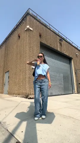 A post by @kristenmcatee on TikTok caption: wrinkly jeans are so in #fashion 