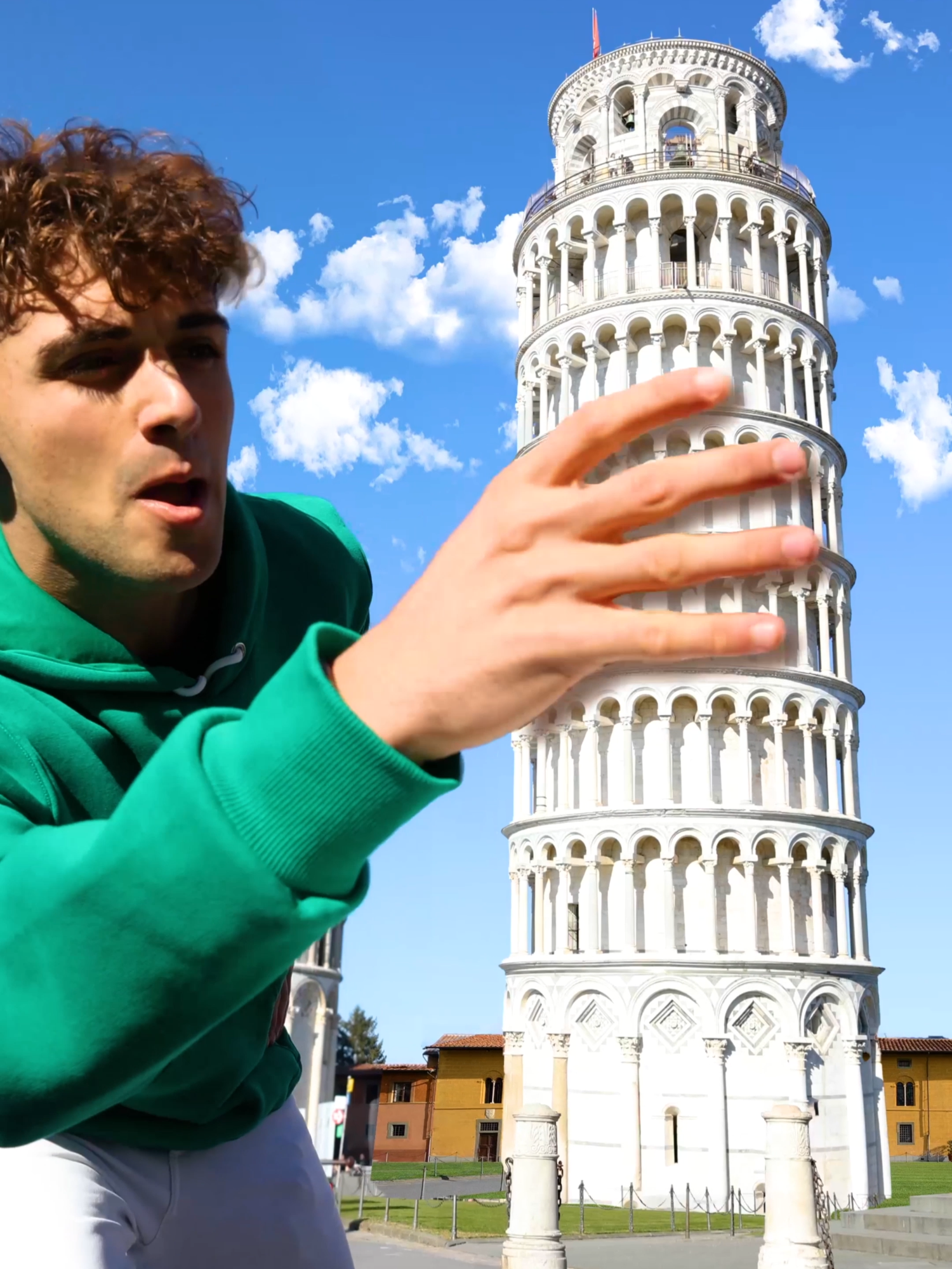 A post by @faffapix on TikTok caption: Pt.2 I love this city🇮🇹❤️ BTS is on my profile! #teamfaffapix #italy #pisa #tower #funnymoments