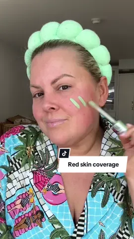 A post by @selenamup on TikTok caption: Trying green colour correctors for my red skin and the @essence.cosmetics one is only $4.99! #redskin #greencolorcorrector #rosacea #makeuptutorial 