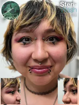 A post by @piercingsbyjenn on TikTok caption: Amazing bridge I got to offer to this beautiful client over the weekend. Thank you so much for making the trip to see me!!  14g 16mm 4mm Balls, Internally Threaded ASTM F-136 implant grade titanium from @HBJUS with a down size in approximately 4-6 weeks 💦aftercare provided from @Steri-Wash PAC #steriwashproteam #steriwash 💦 Owner/Operator of Curated Piercing Studio in Murrieta located @SolaTemeculaMurrieta in suite 18…@Sola Salons  #piercingshop #piercings #piercing #piercingsoftiktok #pierced #fyp #fypage #piercingstudio #safepiercing #bodypiercer #bodypiercerlife #bodymod #professionalpiercer #fypシ #bridgepiercing 