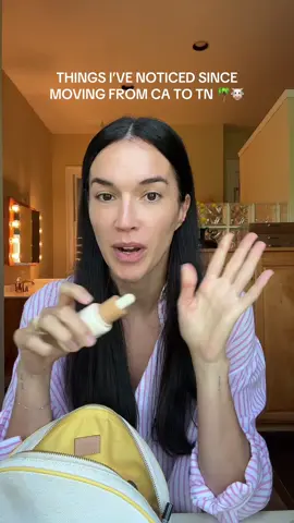A post by @brittany.xavier on TikTok caption: things I’ve noticed since moving from CA to TN 🌴🐮 #grwm #tennessee 