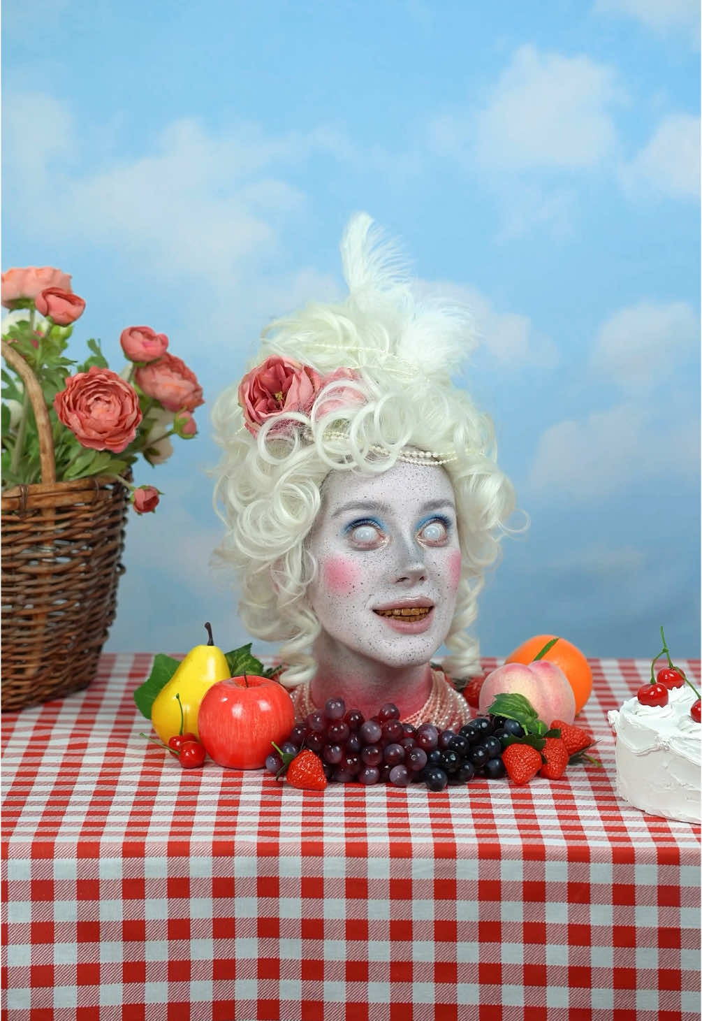 A post by @kkoroba on TikTok caption: Marie Antoinette #offwithyourhead 