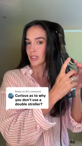 A post by @brittany.xavier on TikTok caption: Replying to @M Double stroller thoughts #toddlermom #stroller #momlifevibes 