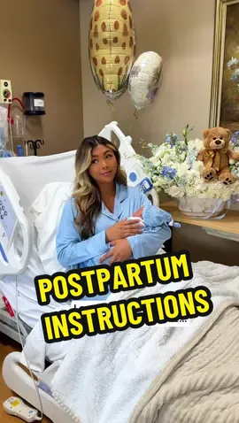 A post by @lianev on TikTok caption: Postpartum instructions be like… 🙃😂 Finally get to bring Zaiden home! 🩵 #postpartum #mom #newborn 