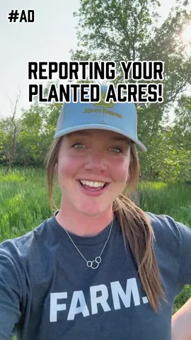 A post by @agwithemma on TikTok caption: Before you gather your paper maps & head to your FSA office to report your planted acres, check out @myagdata to file electronically!  The My Ag Data team will be at AgTech week in Fargo this week, make sure you go say hi!! #agwithemma #myagdata 
