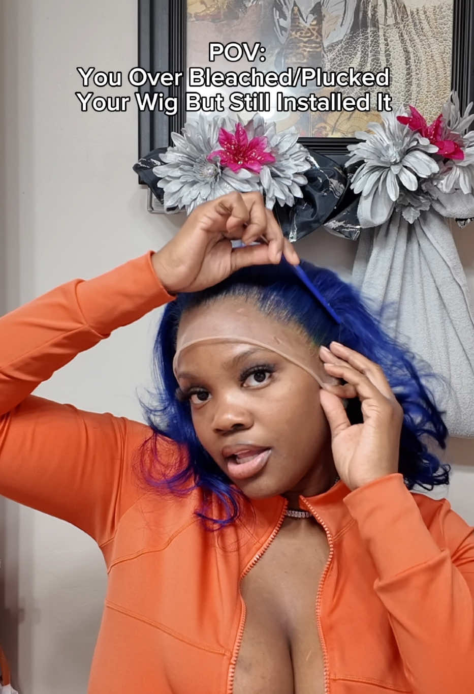 A post by @herneshiaa on TikTok caption: no wig shall go to waste over here 😩😭