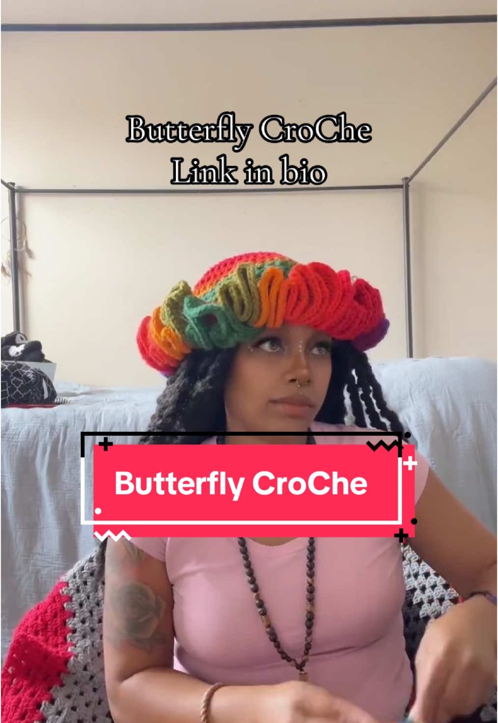 A post by @the_erica_lache on TikTok caption: #tiktoklive #livehighlights #butterflycroche 