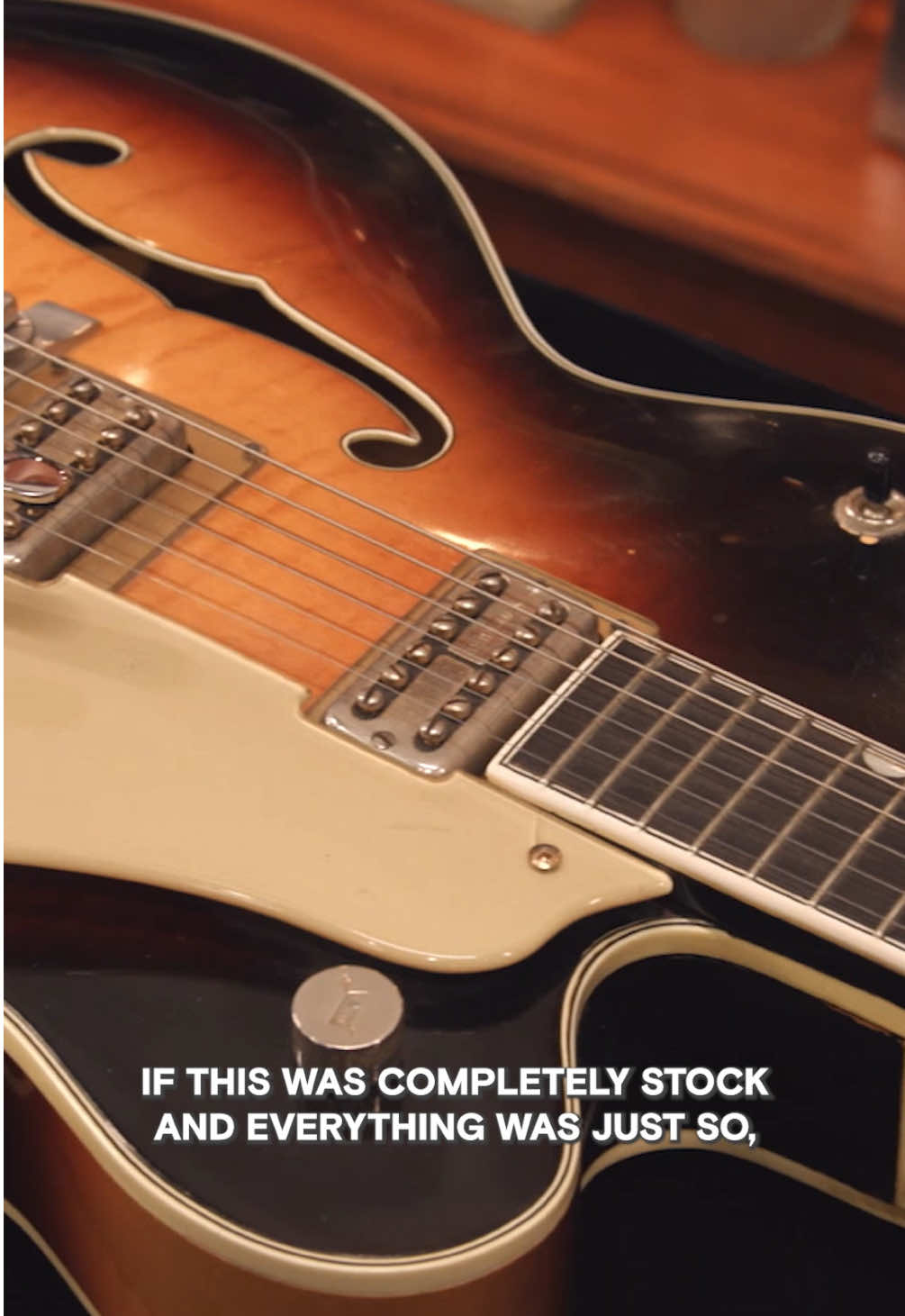 A post by @pawnstars on TikTok caption: Would you pay the price for this 1959 Gretsch Sunburst guitar? #PawnStars 