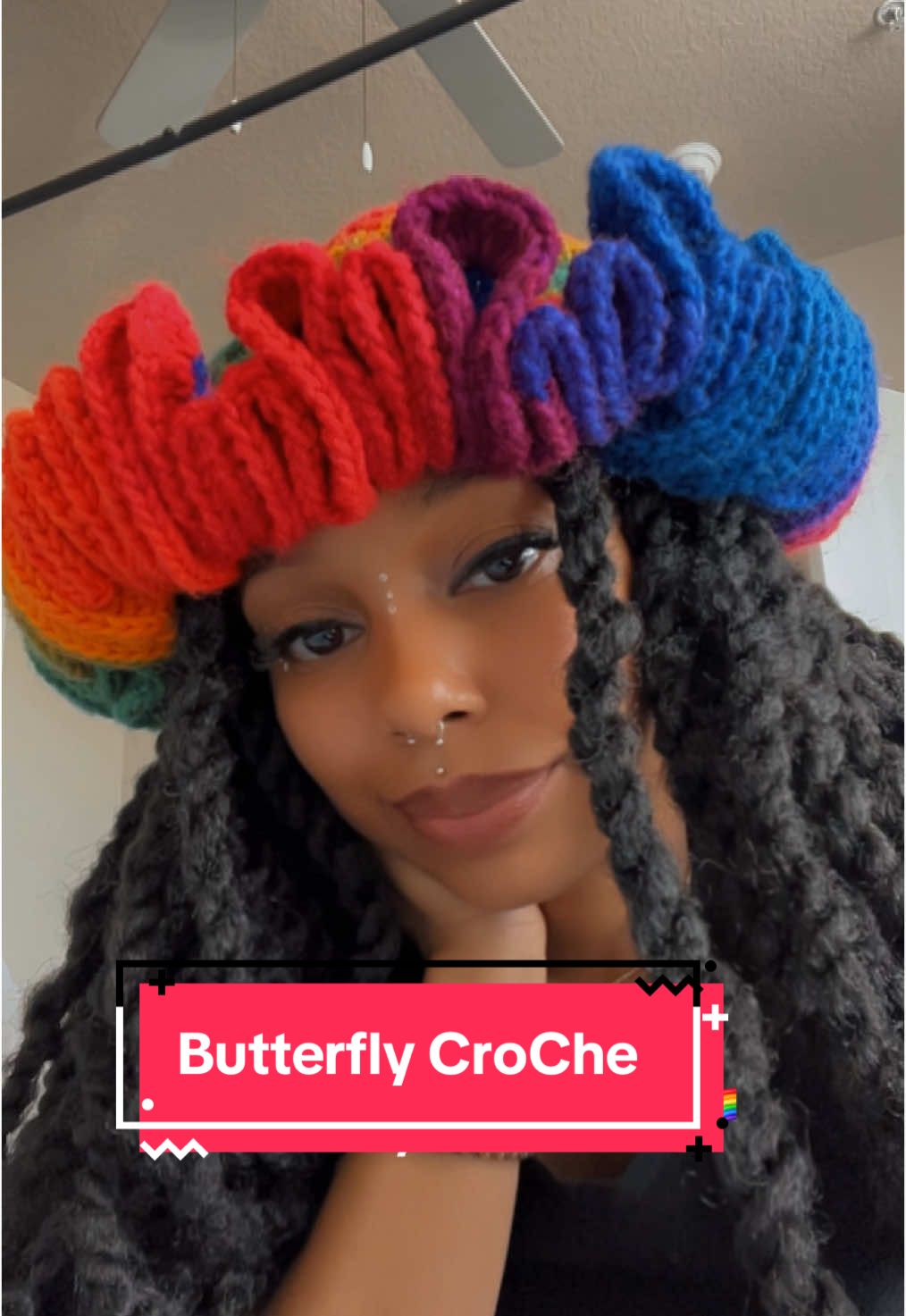 A post by @the_erica_lache on TikTok caption: #butterflycroche #pride #wlw #lgbt🌈 #pridemonth🏳️‍🌈 