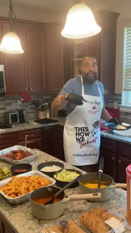 A post by @kingnaftali on TikTok caption: I told my wife I was cooking and she said make her plate for the video so I did she will be home soon  #thenaftali #kingnaftali #family #foodtiktok #fyp 