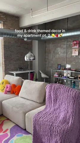 A post by @paige_mariah on TikTok caption: I’m quite literally obsessed 🤭💕 #apartmentdecor #dopaminedecor #fooddecor #maximalistdecor #maximalism #loftapartment 