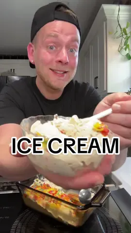 A post by @kitchentool on TikTok caption: This cereal milk ice cream is the most nostalgic thing l've made in a while. No churn, no machine, just flavor 😁 #NoChurnicecream #CerealMilk #IceCream #HomemadeIceCream #Ice #Cream #EasyDesserts #SummerTreats #TikTokEats #Try #fyp  Cereal Milk Ice Cream  2 C. Heavy Whipping Cream  1 C. Cereal  1 tsp. Vanilla (optional)  1/2 can Sweetened Condensed Milk  Pinch of Salt  Mix together cream and cereal; steep for 30 minutes in the fridge.  Strain cereal and cream.  Add vanilla to the cereal milk and whip till peaks form.  Gently fold in sweetened condensed milk and salt. Pour into a loaf pan, top with cereal and freeze till firm and scoopable. Serve homemade cereal milk ice cream in a bowl or on a cone 🍦  Get creative with it! What’s your favorite cereal? 
