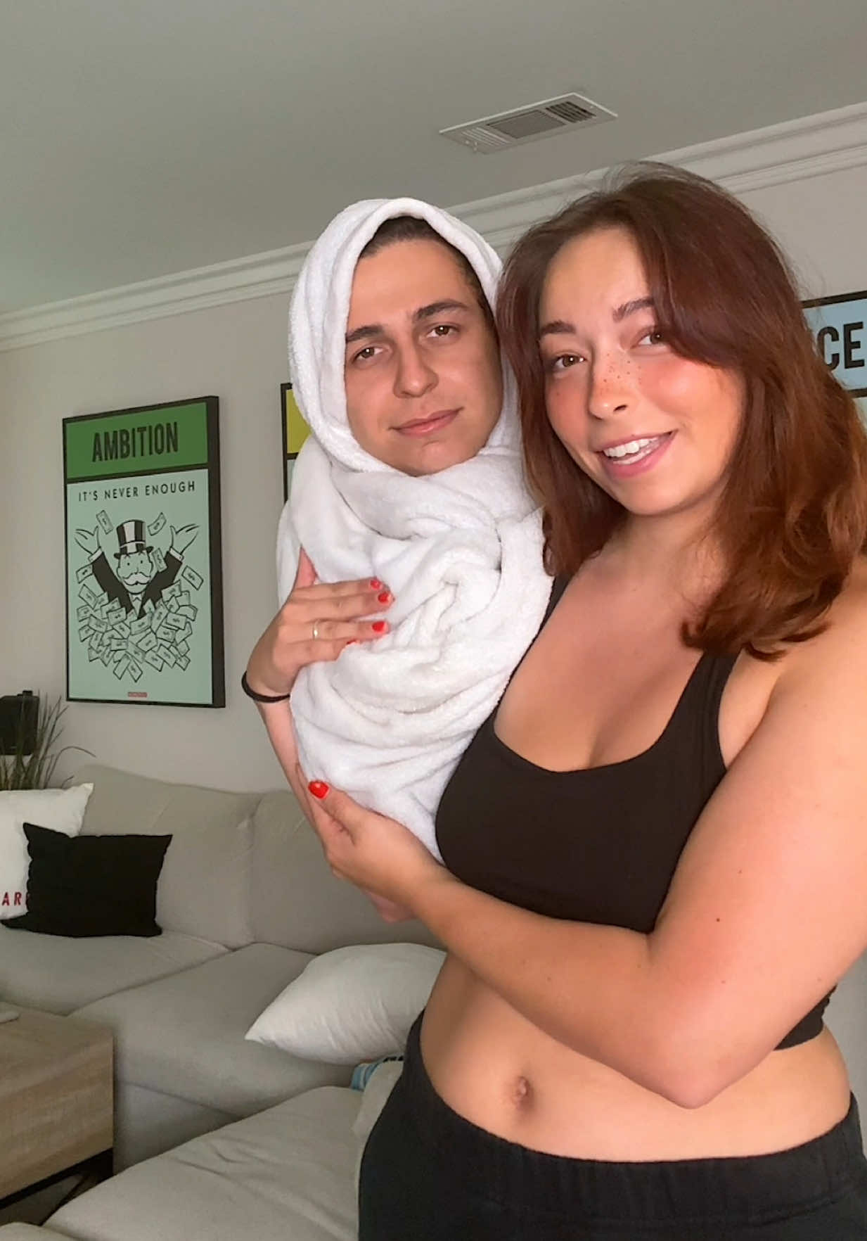 A post by @gabe on TikTok caption: this trend is wild 😂👶🏻 #singtome #comedy #parody #baby #mom #trend #trending #fyp 
