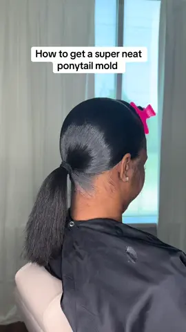 A post by @donesharenae on TikTok caption: Try this and see how much of a difference your ponytail mold turn out 🦄💕#ClevelandHairstylist #SleepPonytail #sleekpony #HalfUphalfDown 