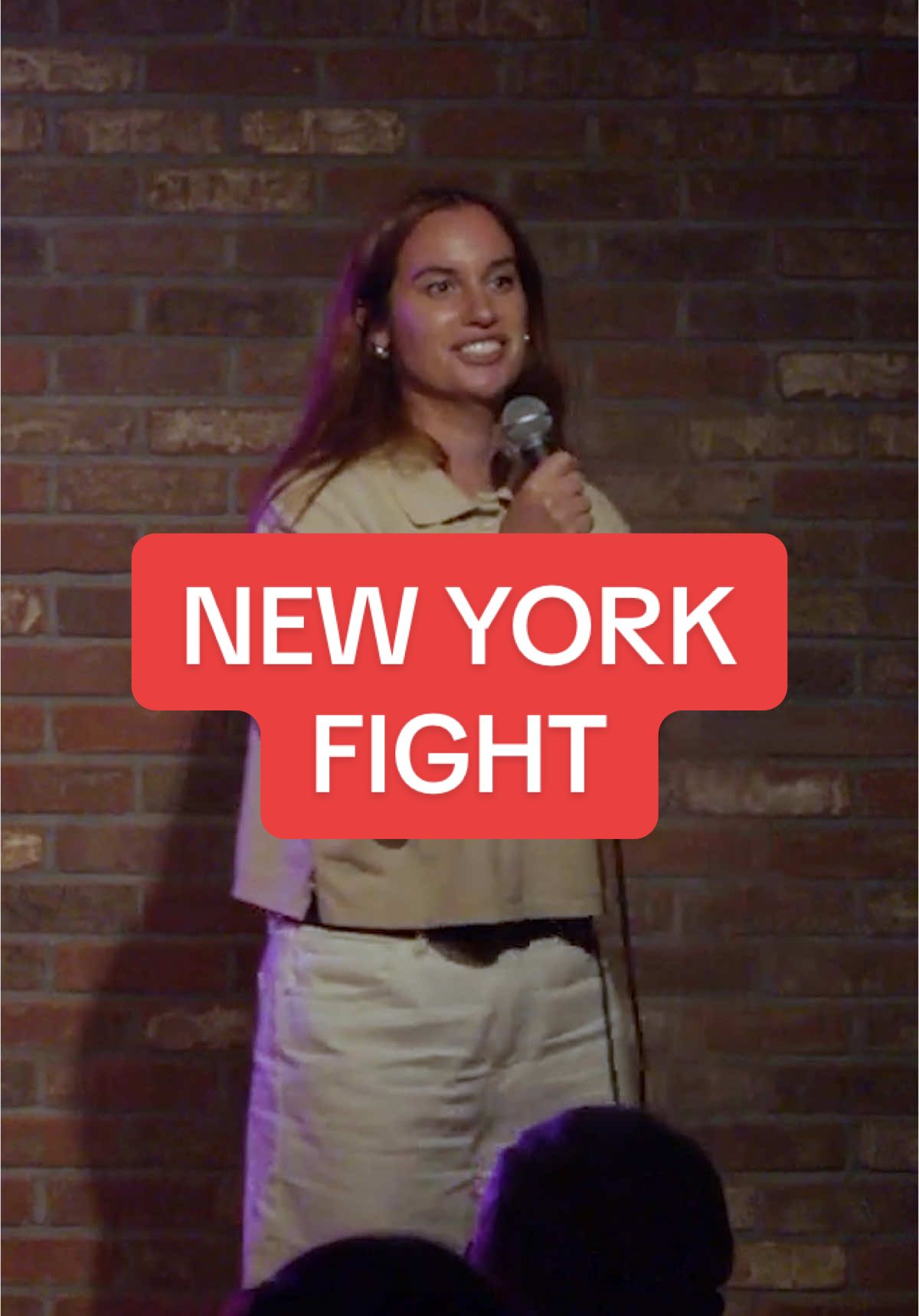 A post by @hannah_berner on TikTok caption: This is an example of New Yorkers showing eachother affection. Get tickets to my new show!!!