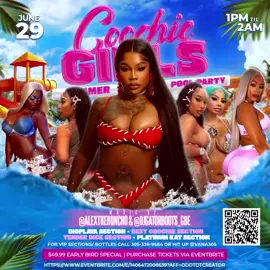 A post by @sukiwiththegood on TikTok caption: This is the first official Coochie girls pool party in Miami June 29th  link in bio. My Instagram is @Sukihanagoat https://www.eventbrite.com/e/1406472008639?aff=oddtdtcreator