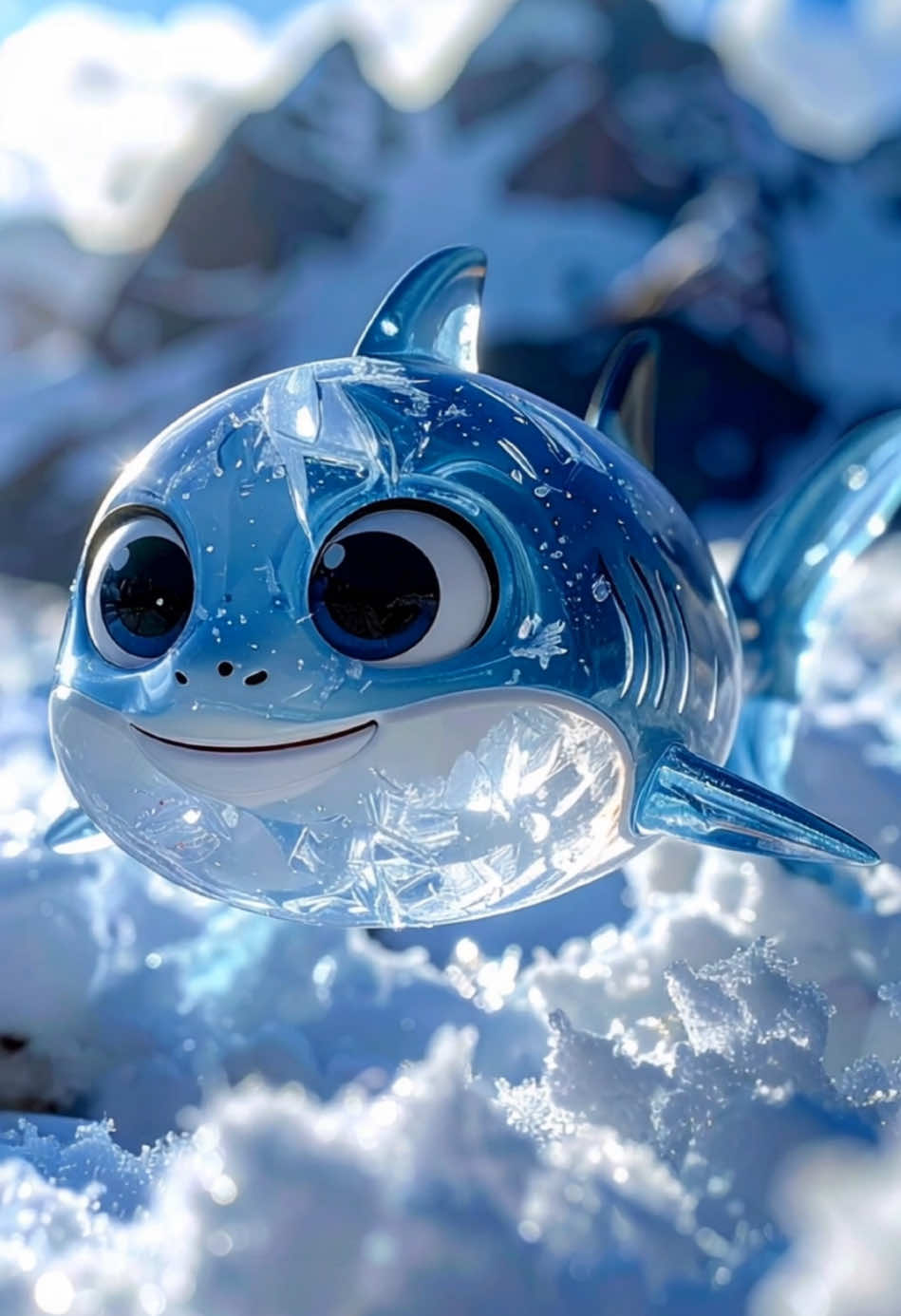 A post by @babyshark_brooklyn on TikTok caption: Which type of Baby Shark is your favorite? ❄️🔥🌿☁️ #ai #aianimation #fantasy #BabyShark #DooDooDoo #Brooklyn #trend #funvideo 