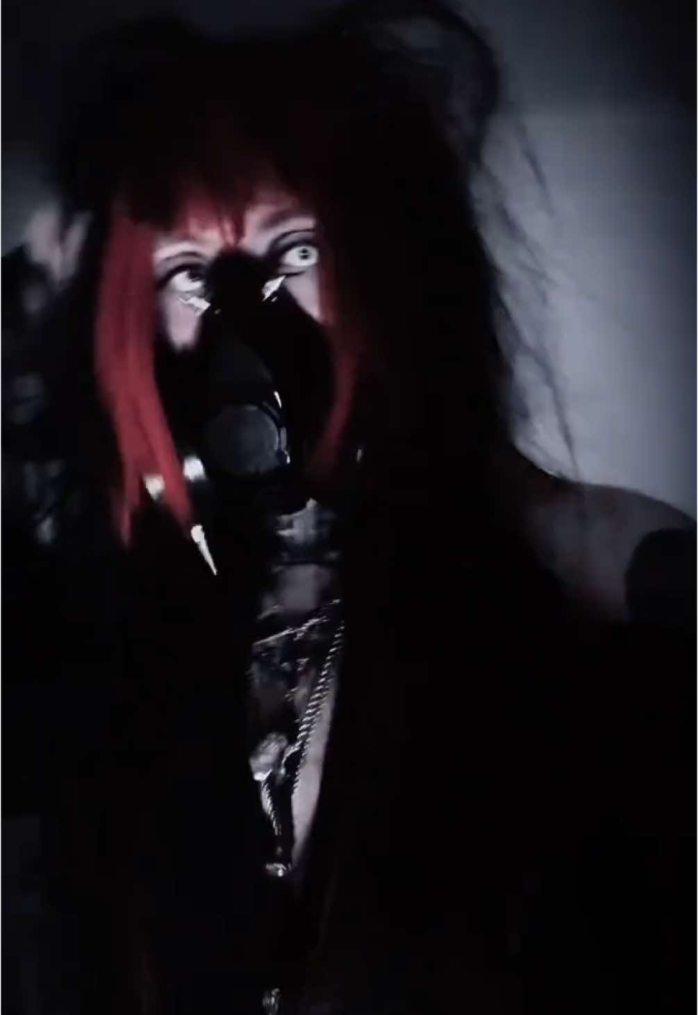 A post by @chaotix.cosplay on TikTok caption: What was that😨 #drag #goth #alternative #gothdrag 
