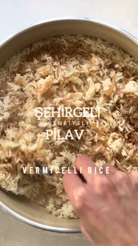 A post by @melizcooks on TikTok caption: Meliz Cooks Good Food: Episode 3, Şehirgeli / Şehirgeli Pilav - Vermicelli Rice .  Every childhood memory, comfort, gathering is wrapped up in a bowl of this rice and a dollop of yoghurt. My kids adore it as much as I do, calling it “nene’s rice.” We’re serving it alongside my Fatma Nene’s Molohiya at the supper club tonight 🌿 🫶🏼💕🧿 Saying “I love you” with just a handful of ingredients 🫶🏼 300g long-grain white rice 3 tbsp light olive oil / vegetable oil 70g crushed vermicelli strands 30g unsalted butter 625ml fresh chicken stock or broth OR chicken stock made with 625ml boiling hot water and one stock cube A good pinch of salt  Full recipe on the @goodfoodeveryday website. Link in bio.  #melizcooks #rice #vermicelli #pilav #comfortfood #SimpleRecipe #meze #mezze #melizcooks 