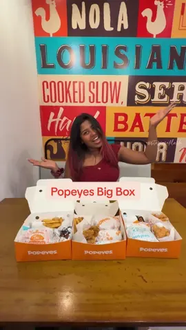 A post by @stories_of_lash on TikTok caption: Big boxes Popeyes එකෙන් ❤️😍 . #storiesoflash #tiktokentertainment #fyp #Foodie #WhereToEat #popeyes 