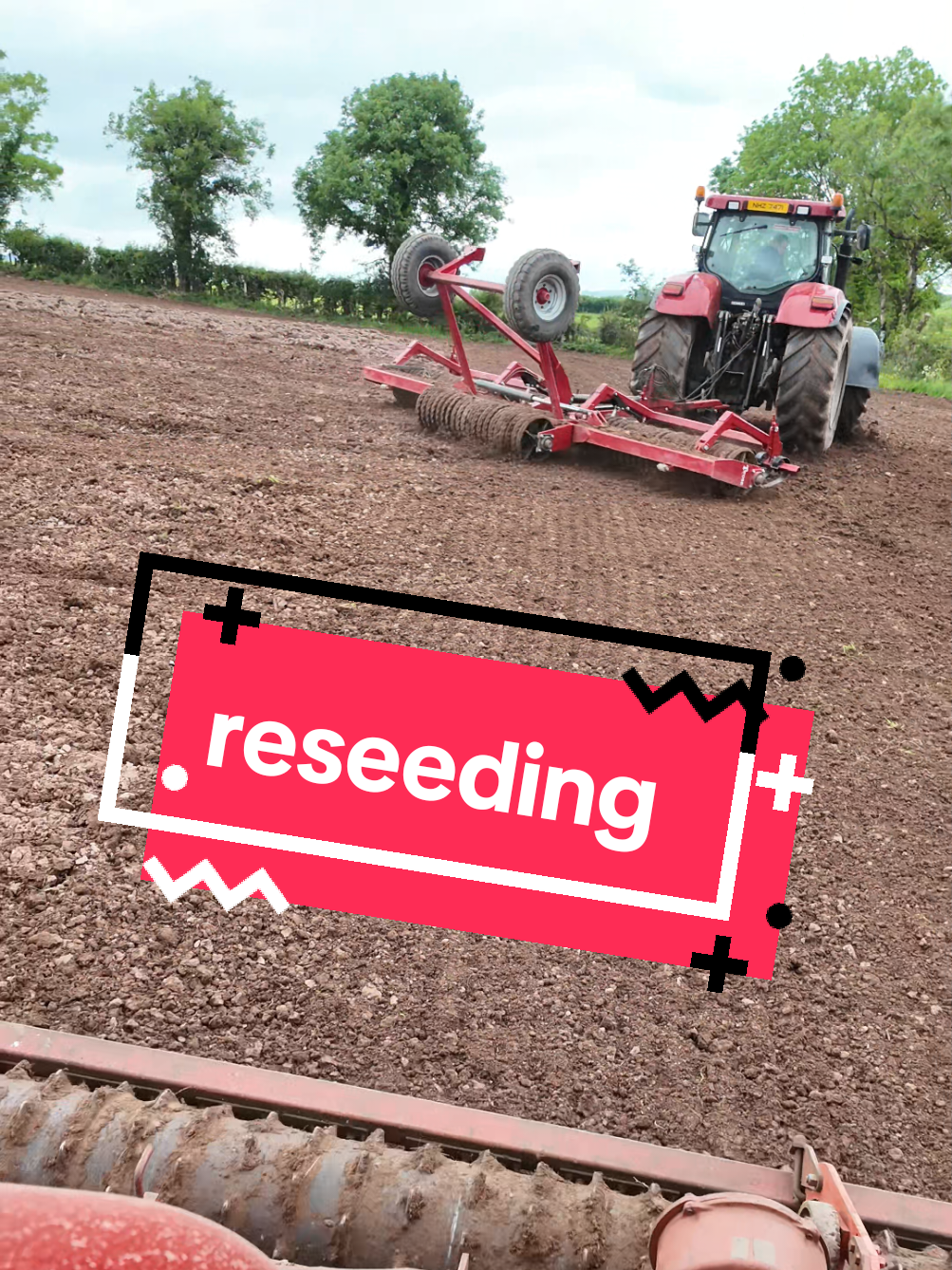 A post by @farmtheoryni on TikTok caption: the weather warning for heavy rain has me nervous. 😳 #farming #farmlife #case #DayInMyLife 