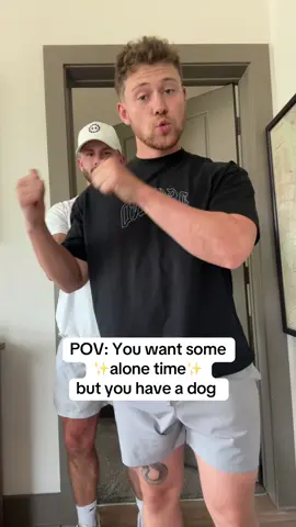 A post by @average_jake_ on TikTok caption: Mooky does NOT like it when his dads wrestle 😔 #fyp #foryou #viralvideo #funnyvideos #mlm #couples 