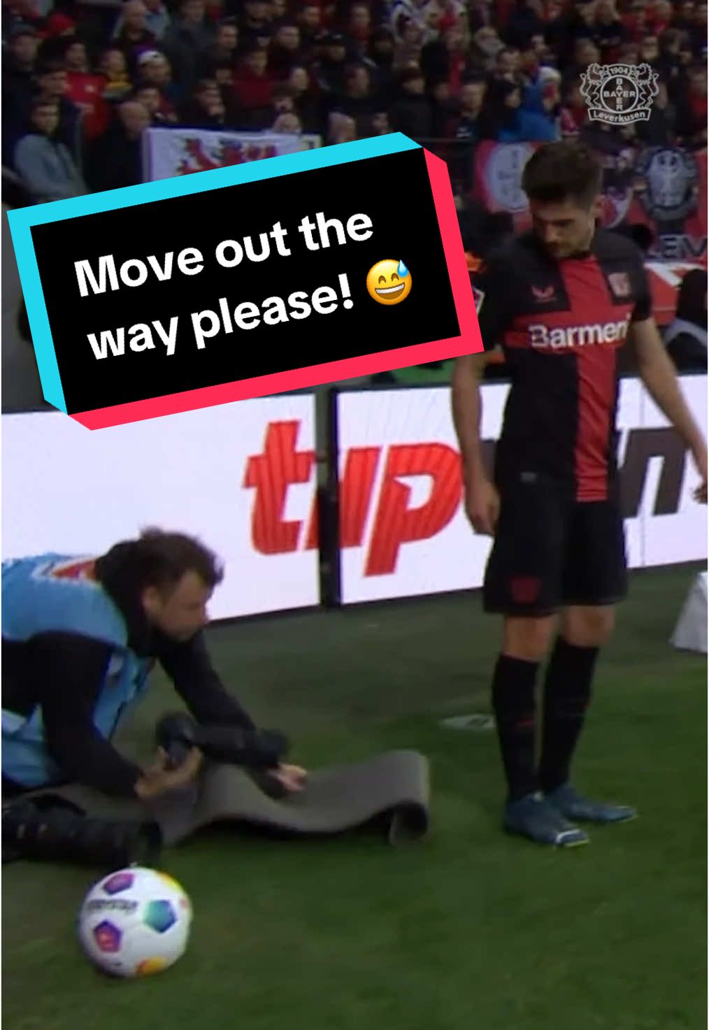 A post by @bayer04 on TikTok caption: Excuse me… 😅 #bayer04 #Bundesliga #Werkself 