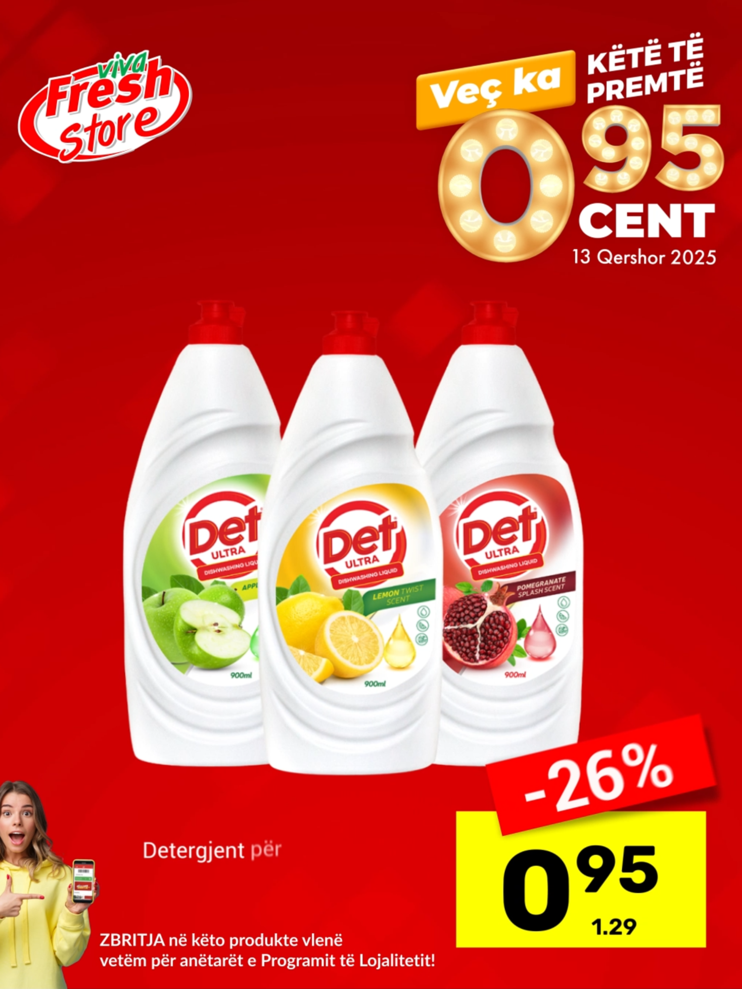 A post by @vivafreshstore_ on TikTok caption: 𝐊ë𝐭ë 𝐭ë premte🤩🎉 Veç ka 95 cent🔥 Oferta vlenë: 13 Qershor 2025⏰ #vivafreshstore #kosova #foryourepage #virale #fyp #zbritje