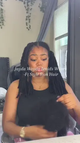 A post by @itsqueentula on TikTok caption: First try!🤭part 1 ….#locmaintenance @Style Icon Wig #locsjourney #locstyles #wigoverlocs 