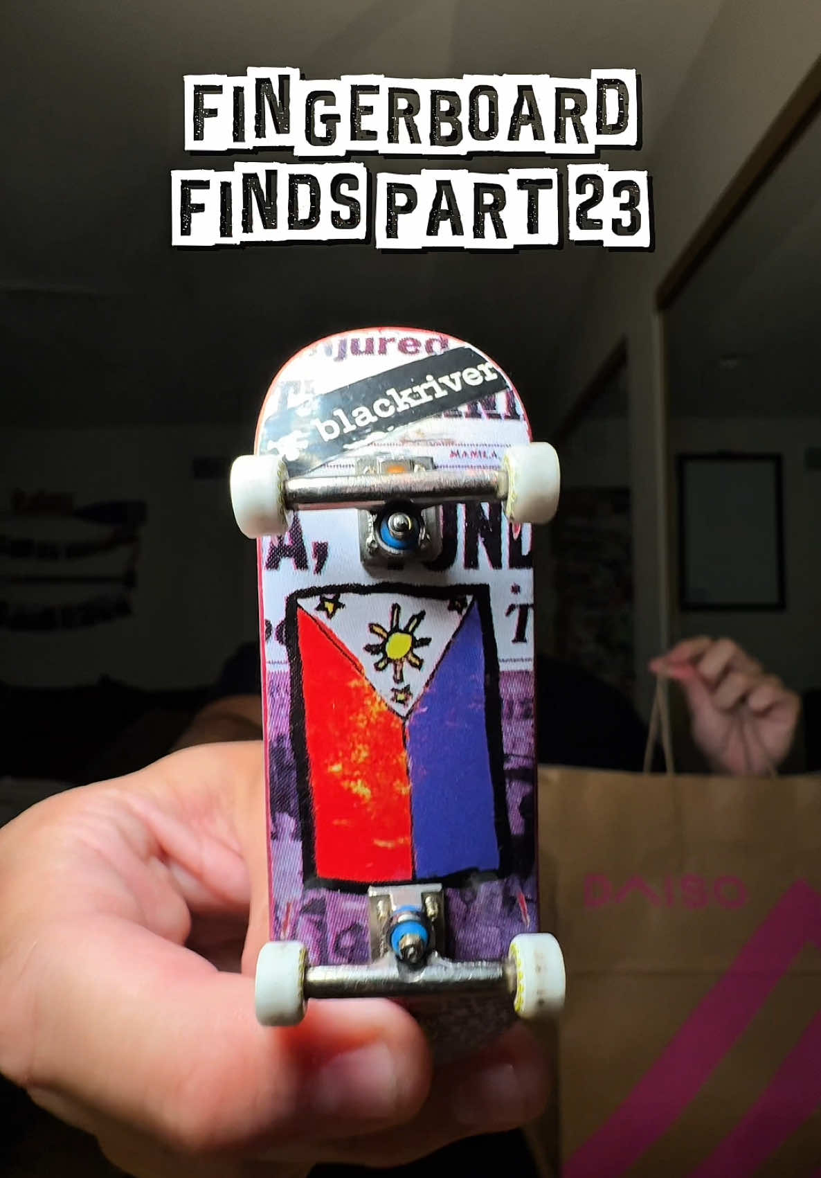 A post by @jakepfb on TikTok caption: Daiso was a successful trip! What store should I go to for Part 24? #fingerboard #fingerboarding #fingerskate #shoppinghaul #haul 