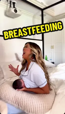 A post by @lianev on TikTok caption: When baby latches… #Breastfeeding : where love and pain meet every 2–3 hours 🥲 