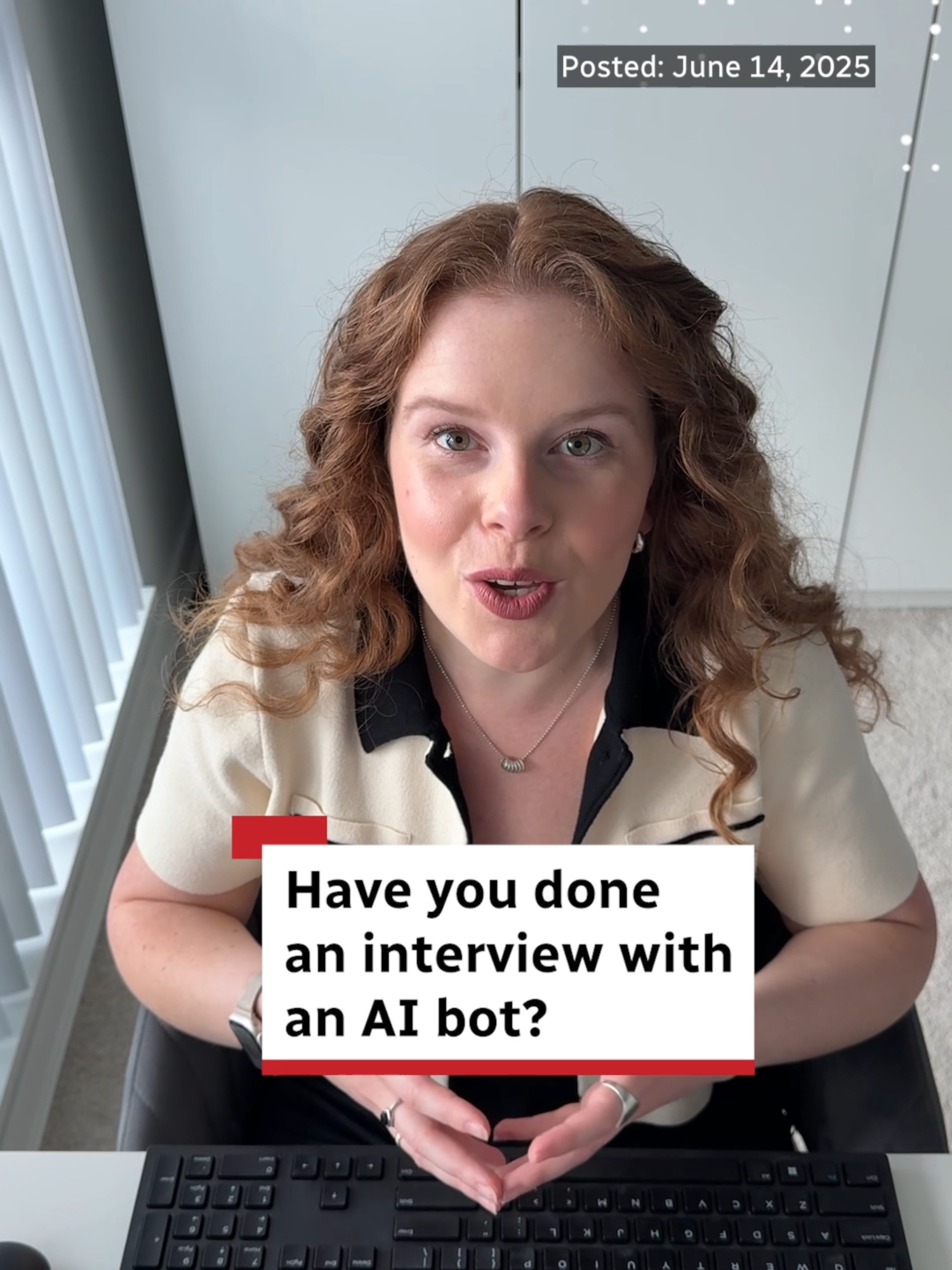 A post by @cbcnews on TikTok caption: Are AI bots the future of job interviews? #AI #JobInterview #Interviews #Jobs #CBCNews #News
